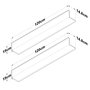 Hanah Home AE107 - 4683 Estantería de Pared Nogal 120 cm